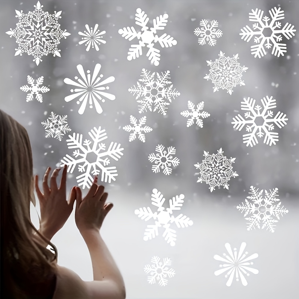 Snowflake Window Decal - 137 adesivi statici per fiocchi di