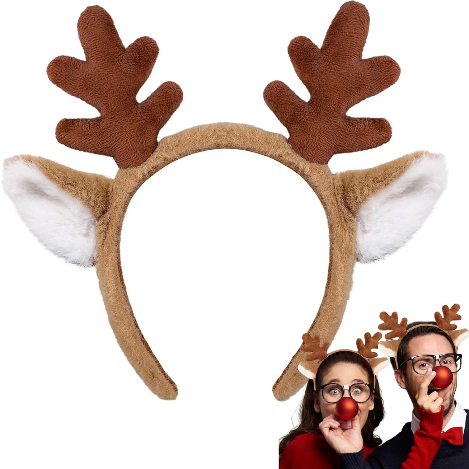 Reindeer Antlers Headband - 1 fascia natalizia con corna di