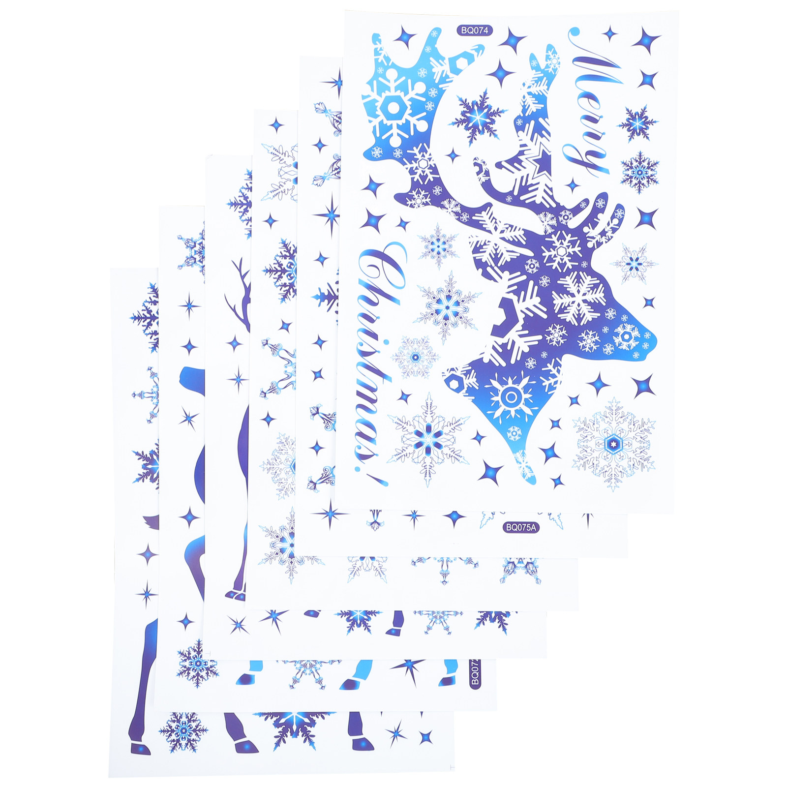 Snowflake Window Decal - 6 Fogli di Adesivi per Finestre
