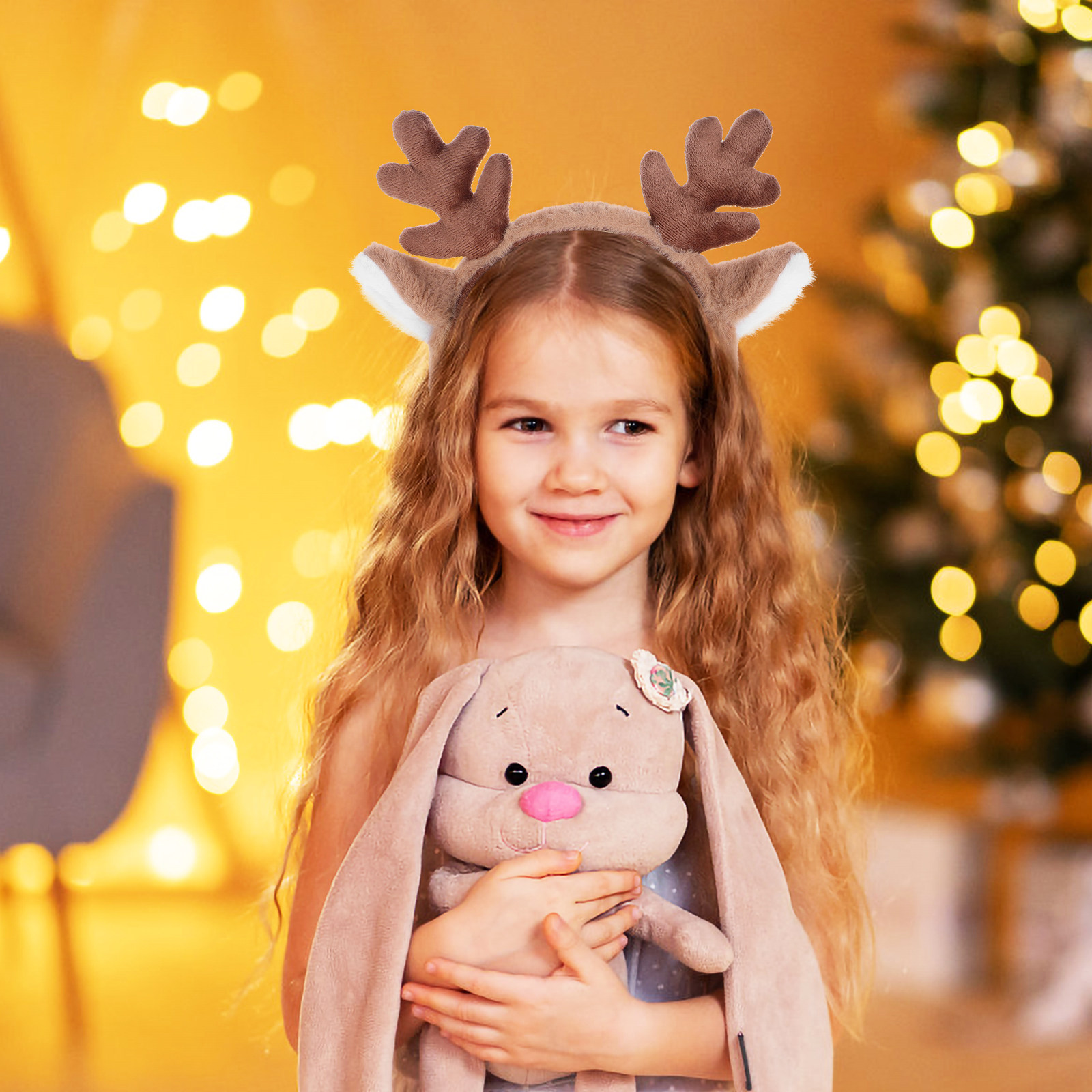 Reindeer Antlers Headband - Cerchietto Natalizio con Design a Corna