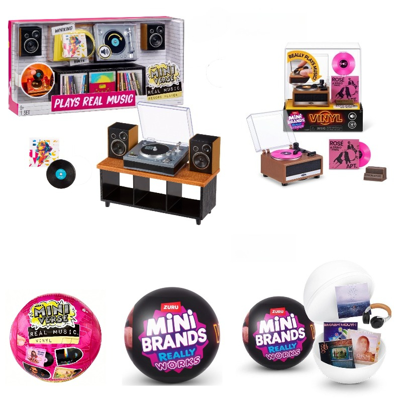 Ornament Ball Set - Nuovo ZURU MINI BRANDS Mini Giradischi