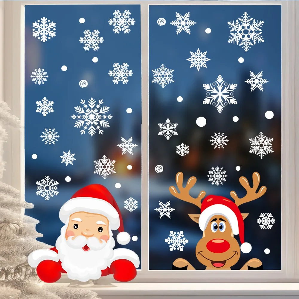 Cartone animato Natale Babbo N - Snowflake Window Decal recensione e prezzo